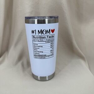 Best Mom Ever Gifts Tumbler for Women Nutrition Facts Tumbler 20 oz Mom‎ Coffee